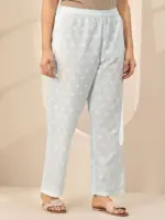 Blue Printed Cotton Straight Suit Sets With Dupatta - Image 8