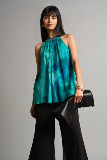 Floating Blues Halter Top