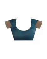 Light Blue Organza Jacquard Woven Saree - Image 7