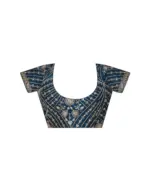 Light Blue Tissue Silk Sequence Lace Saree - Image 7