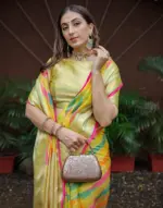 Multicoloured Silk Woven Saree - Image 3