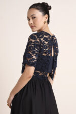 Navy Allure Crop Top - Image 3