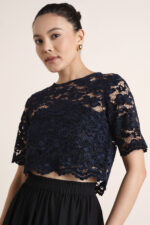 Navy Allure Crop Top - Image 4