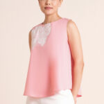 Petaline Embroidered Pink Top