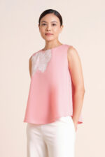 Petaline Embroidered Pink Top