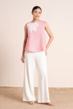 Petaline Embroidered Pink Top - Image 4