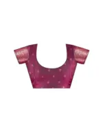 Pink Silk Woven Banarasi Saree - Image 6