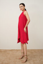 Poppy Red Halter Dress - Image 6