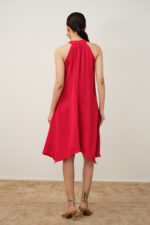 Poppy Red Halter Dress - Image 2