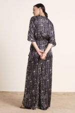 Printed Monochrome Modal Satin Jumpsuit - Image 5