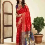 Red Silk Woven Paithani Saree