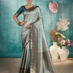 Sea Green Silk Woven Banarasi Saree