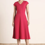 Striking Red Midi Dress
